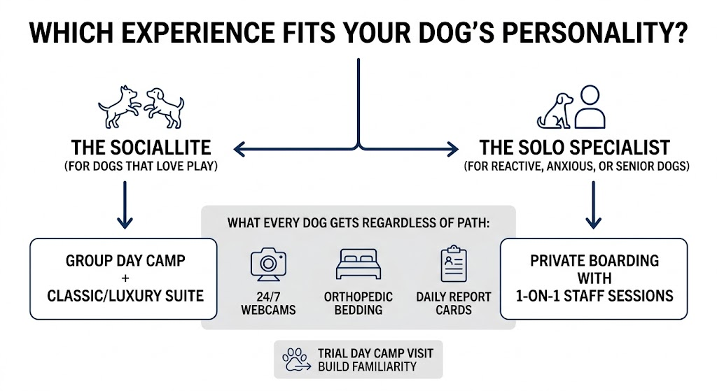 which experience fits your dog;s personality